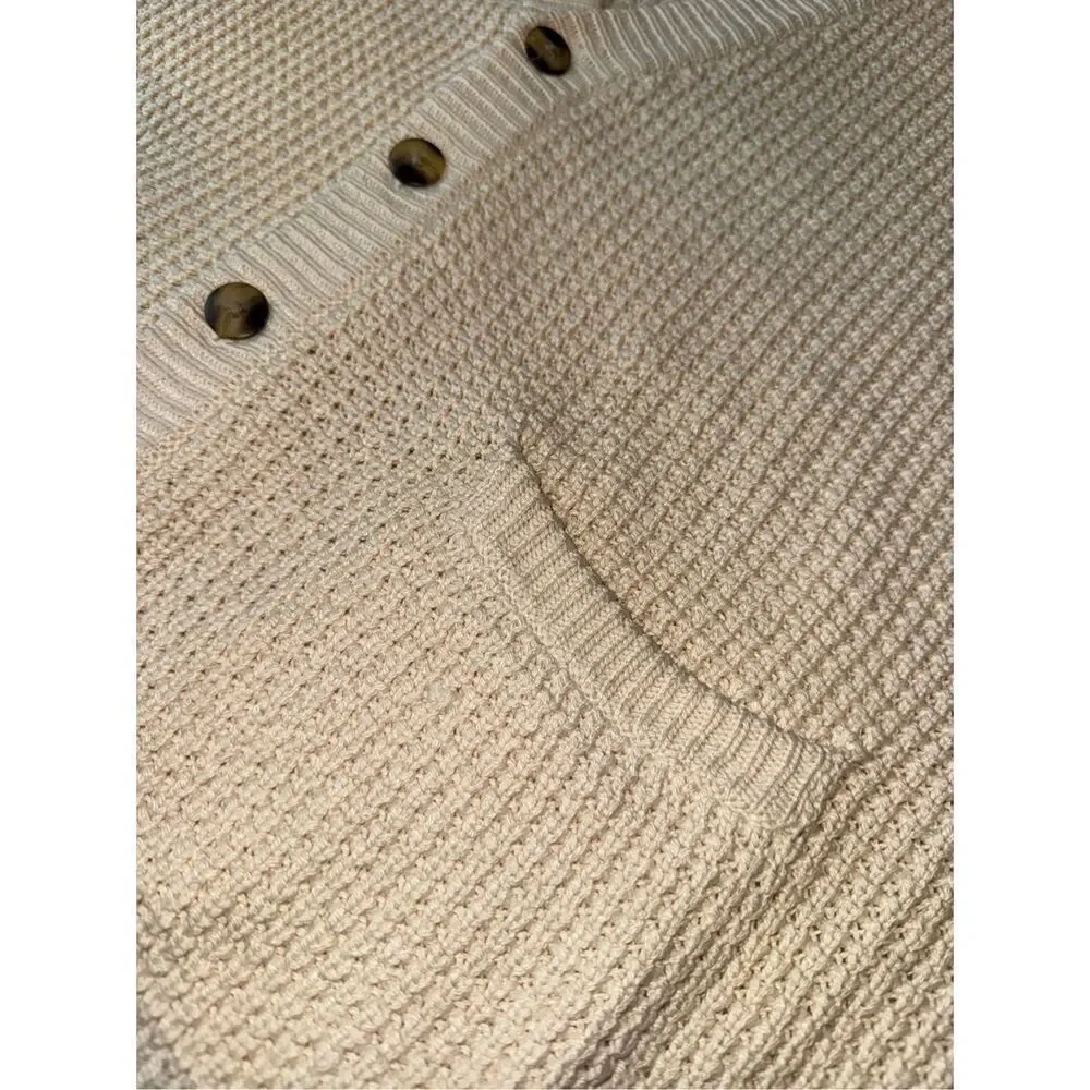 Vintage 90’s Silk Blend Oversized Cream Knit Vest
